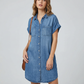 Denim Shirt Dress – Relaxed Fit with Practical Pockets
