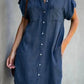 Denim Shirt Dress – Relaxed Fit with Practical Pockets