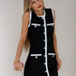 Diana Tricot Vintage Belted Mini Coat Dress