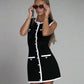 Diana Tricot Vintage Belted Mini Coat Dress