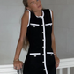 Diana Tricot Vintage Belted Mini Coat Dress