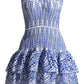 Dolce Amalfi Strapless Blue Embroidered Mini Dress