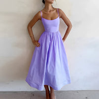 Elegant A-Line Cocktail Midi Dress