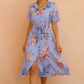 Elegant Belted Midi Shirt Dress with Slit | Refined Women's Wear