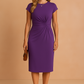 Elegant Crepe V-Neck Ruched Summer Dress | Refined Women's Wear