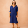 Elegant V-Neck Sleeveless Midi Dress | Refined Women's Wear