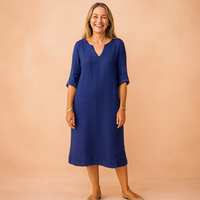 Elegant V-Neck Sleeveless Midi Dress | Refined Women's Wear