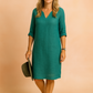 Elegant V-Neck Sleeveless Midi Dress | Refined Women's Wear