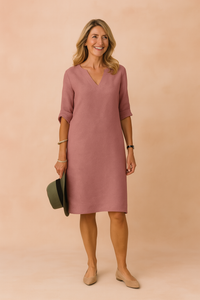Elegant V-Neck Sleeveless Midi Dress | Refined Women's Wear