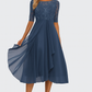 Feminine A-Line Summer Midi Dress for Refined Daytime Occasions