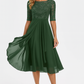 Feminine A-Line Summer Midi Dress for Refined Daytime Occasions
