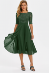 Feminine A-Line Summer Midi Dress for Refined Daytime Occasions