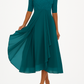 Feminine A-Line Summer Midi Dress for Refined Daytime Occasions