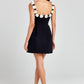 Floral Appliqué Mini Dress With 3D Flowers