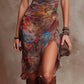Floral Bodycon Dress – Elegant V-Neck Summer Wedding Guest Essential