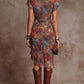 Floral Bodycon Dress – Elegant V-Neck Summer Wedding Guest Essential