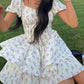Floral Corset Mini Dress With Sweetheart Neckline