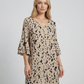 Floral Elegance Double-Layer Dress – Playful Flare Sleeves for Summer Gatherings