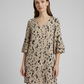 Floral Elegance Double-Layer Dress – Playful Flare Sleeves for Summer Gatherings