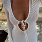 Holiday Women's Mini Dress – Chic Lace-Up Design for Summer Outings