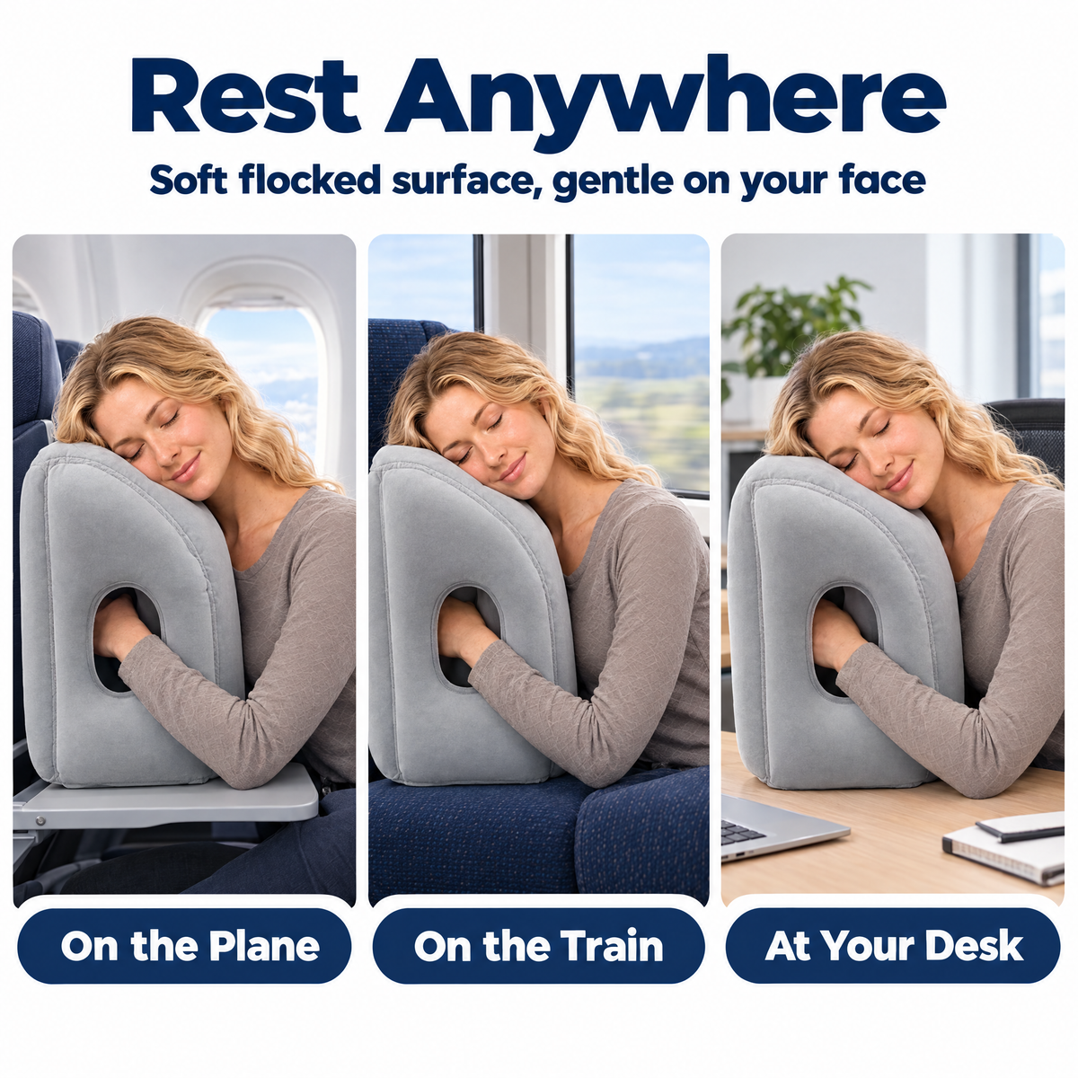 Inflatable Adjustable Travel Neck Pillow for Comfort 6