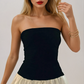 Kendall Drop Waist Bubble Hem Strapless Mini Dress