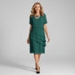 Layered Flutter Sleeve Chiffon Occasion Dress