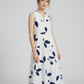 Leaf Print Maxi Dress – Stylish V-Neck Sleeveless Summer Outfit