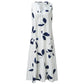 Leaf Print Maxi Dress – Stylish V-Neck Sleeveless Summer Outfit
