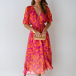 Light Summer Floral Midi Dress For Summer Wear
