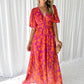 Light Summer Floral Midi Dress For Summer Wear