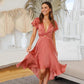 Luna Satin Draped Vintage Cocktail Dress