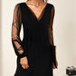 Matilda Formal Mini Dress With Sheer Sleeves
