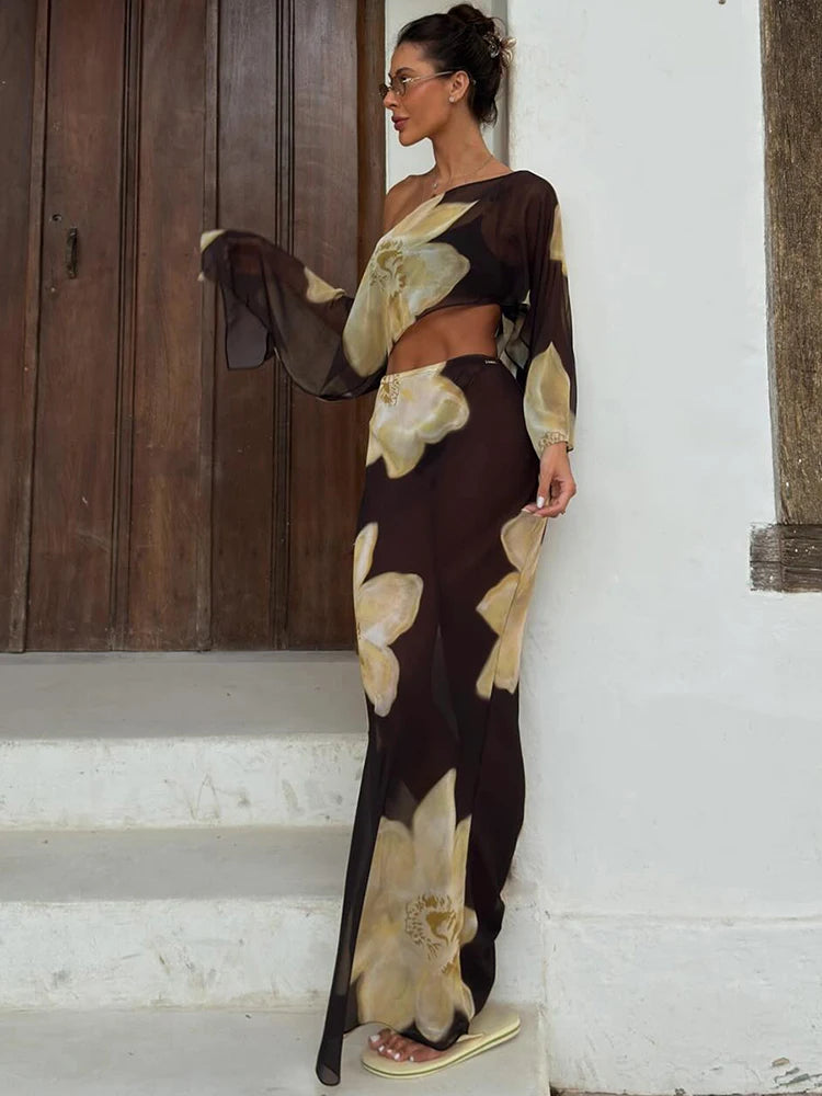 Maxi Skirt Dress Set – Elegant Two Piece Outfit for Women