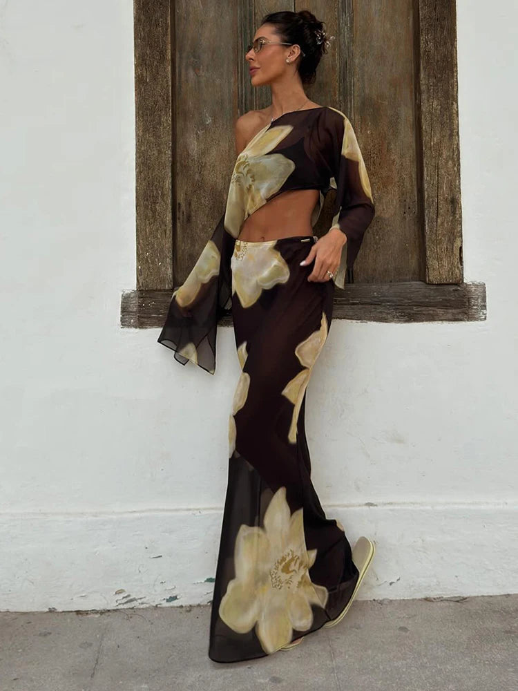 Maxi Skirt Dress Set – Elegant Two Piece Outfit for Women