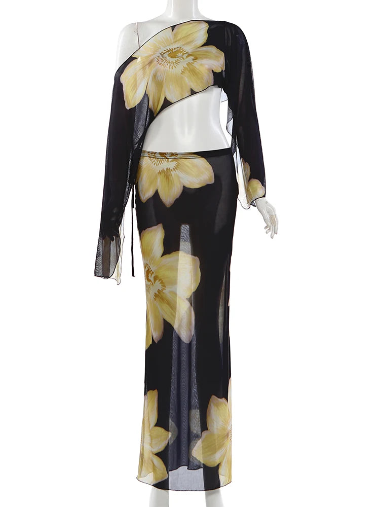 Maxi Skirt Dress Set – Elegant Two Piece Outfit for Women