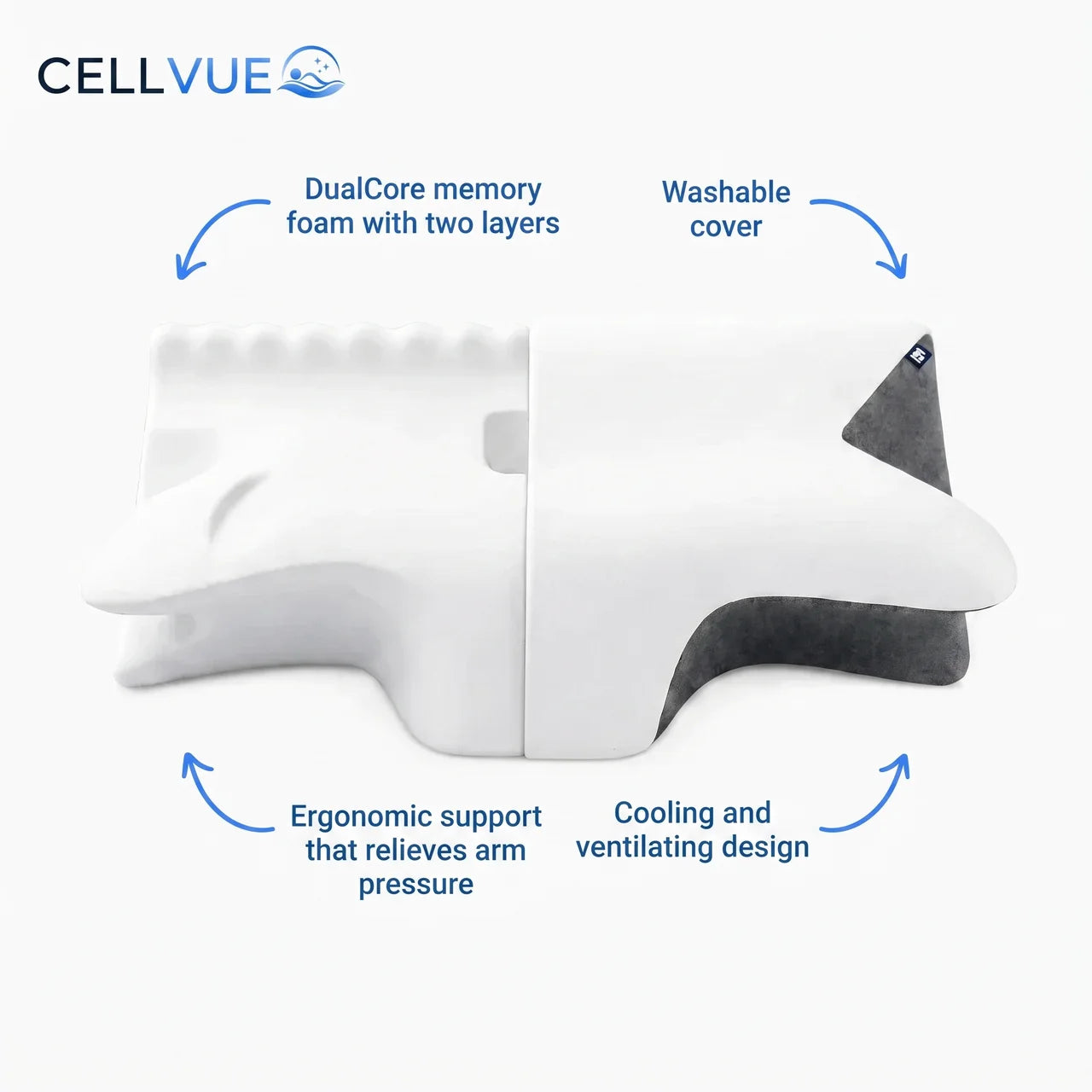 Memory Foam Contour Pillow for Comfortable Sleep