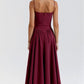Odette Bustier Corset Midi Dress With Pleats