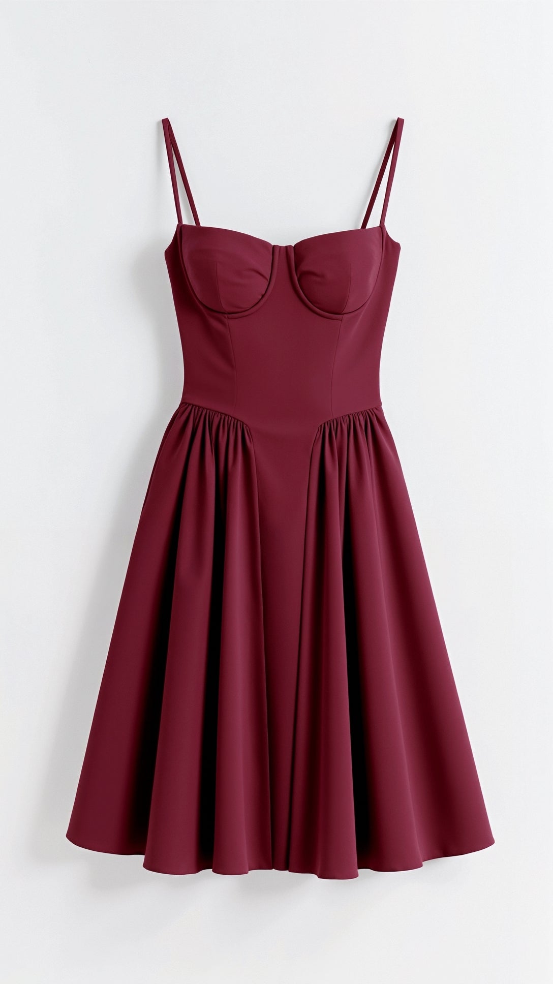 Odette Bustier Corset Midi Dress With Pleats