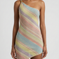 One-Shoulder Pleated Mini Dress