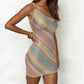 One-Shoulder Pleated Mini Dress