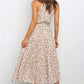 Polka Dot Halter Midi Dress With Adjustable Tie