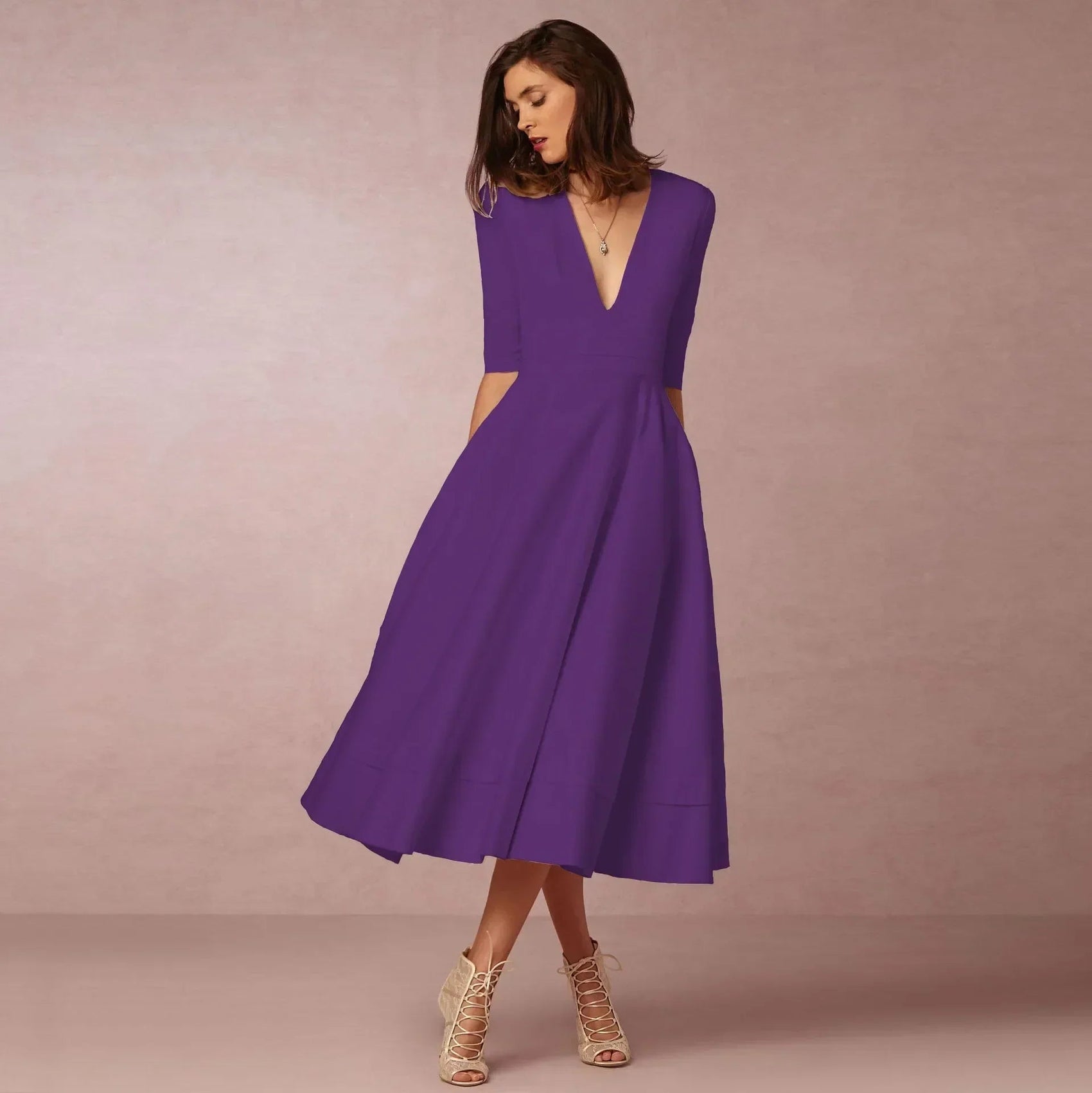 Refined Fitted Ivoire Midi Dress for Polished Daytime Events