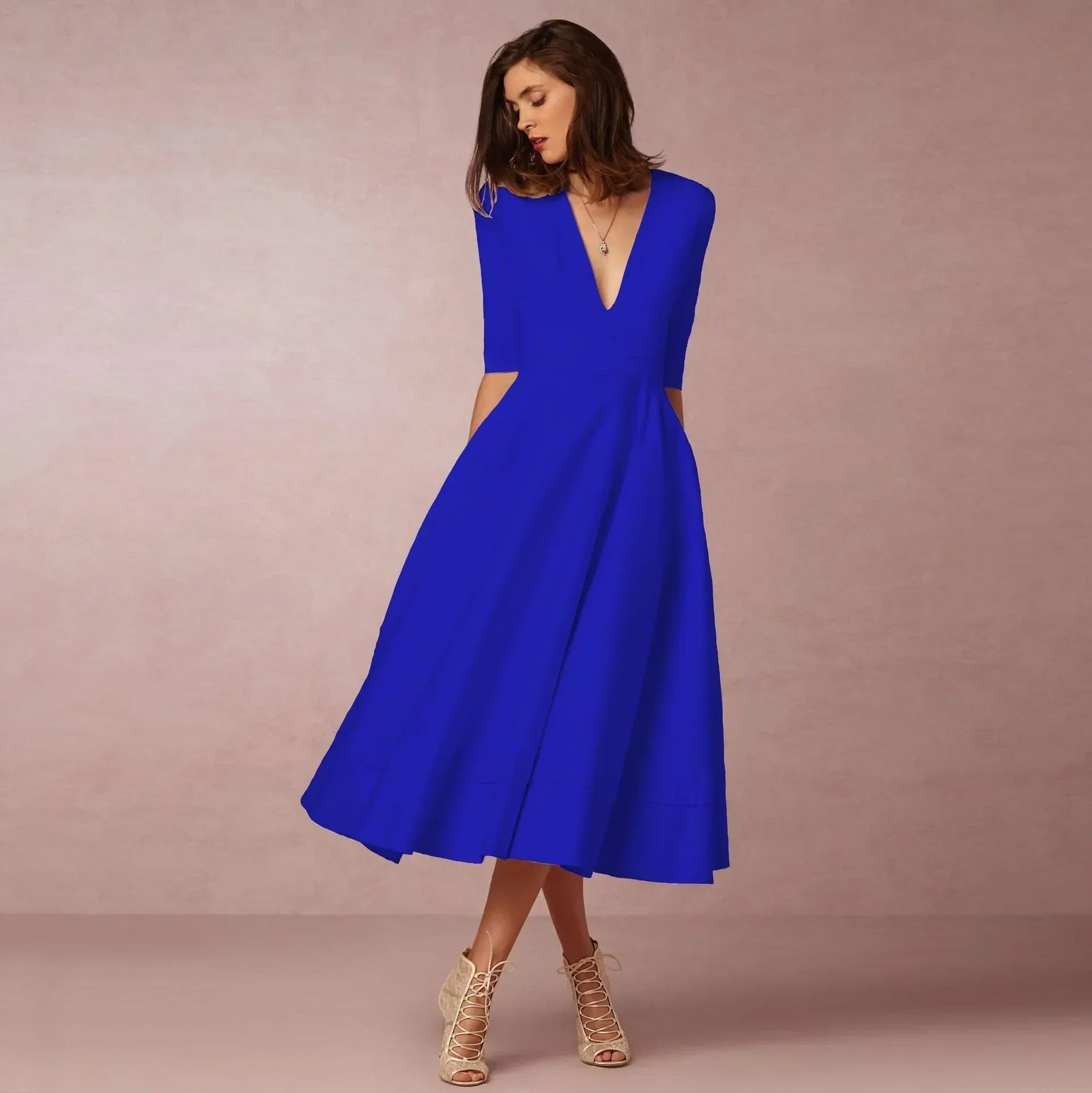 Refined Fitted Ivoire Midi Dress for Polished Daytime Events
