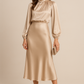 Refined High-Waist Midi Dress for Elegant Daytime Occasions