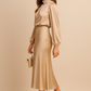 Refined High-Waist Midi Dress for Elegant Daytime Occasions