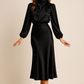 Refined High-Waist Midi Dress for Elegant Daytime Occasions