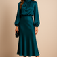 Refined High-Waist Midi Dress for Elegant Daytime Occasions