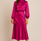 Refined High-Waist Midi Dress for Elegant Daytime Occasions