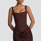 Ruched Bodycon Mini Dress With Structured Bodice